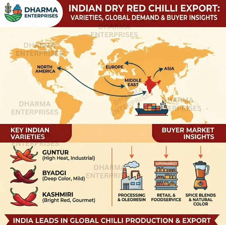 Indian dry red chilli – export quality for international buyers