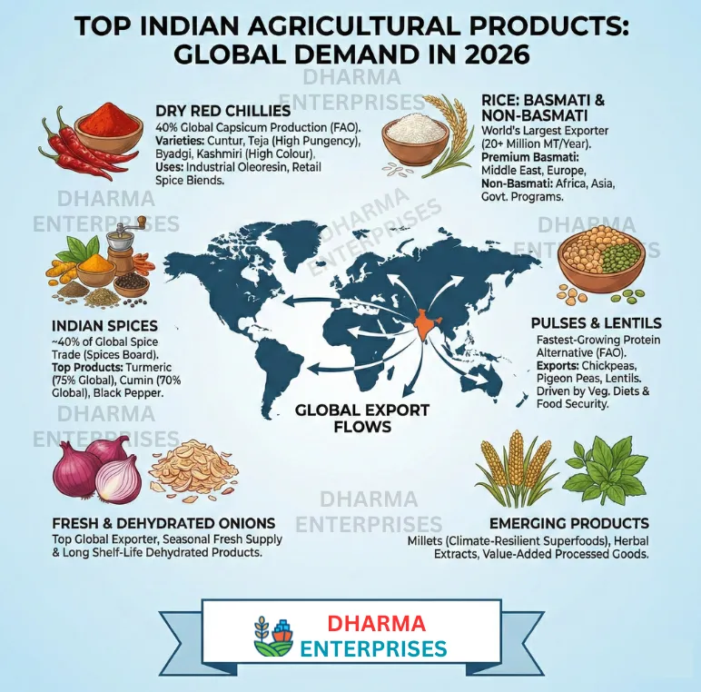 Indian agricultural products – strong global demand in 2026